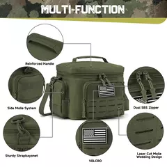 Heavy Duty Tactical Lunch Box para Homens, À Prova de Vazamentos, Isolado, Durável, Saco Térmico, Refeição, Camping, Piquenique, Trabalho