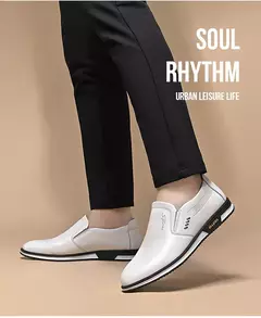 Elegante sapatos Oxford masculinos, sapatos formais masculinos, mocassins de vestido de casamento, slip on, plus size, moda, 2024 - comprar online