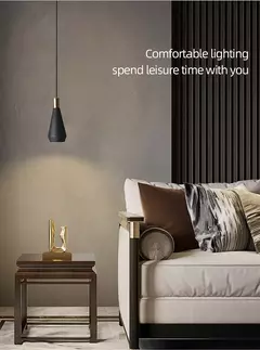 Aisilan-Lâmpada pingente LED, lustre moderno, abajur de metal preto, luz suspensa, cozinha, mesa de quarto, sala de jantar, casa - comprar online