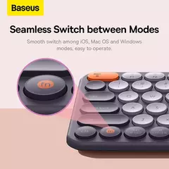 Baseus-Teclado Ergonômico Sem Fio, 2.4G, Bluetooth 5.0, Keycap Numérico, Office Game, Tablet, PC, iPad, MacBook, Laptop - Wolf Magazine
