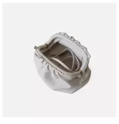 Saco de Nuvem de Couro Genuíno para Mulheres, Couro Macio, Ombro Crossbody Bags, Alta Qualidade, Embreagens Femininas Noite, Senhoras, 2023 na internet
