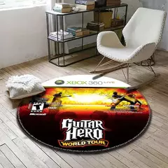 Rodada Anti-Slip Gamer Mat, Tapete preto CD CD, Tapete do banheiro, Decoração de casa, Tapete de cozinha, Sala, Presente para Menino - comprar online
