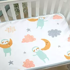 Imagem do Folha de algodão lavável berço, Impermeável bebê urina Mudando Mat, Reutilizável infantil fralda Pad Cover, Recém-nascido cama colchão fralda