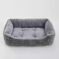 Cama para cão gato animal de estimação quadrado casil de pelúcia médio pequeno cão sofá cama almofada pet calmante cama do cão casa suprimentos para animais de estimação acessórios - Wolf Magazine