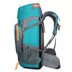 Mochila de caminhada resistente à água com capa de chuva, esporte ao ar livre, mochila de viagem para camping, escalada, montanhismo, 65L