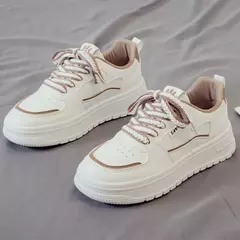 Sapatilhas de plataforma vulcanizada para mulheres, tênis de corrida, caminhada, sapatilhas chunky, casual, branco, designer, tênis - comprar online