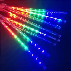 LED Meteor Shower Rain Lights Fairy String Light Impermeável, Falling Raindrop, Decoração de Natal Decoração de feriado Decoração de pátio - Wolf Magazine