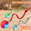 Novo gato bola interativa brinquedo bola de rolamento automático falso cauda recarregável inteligente animal de estimação brinquedo elétrico cão gato treinamento imitar mouse