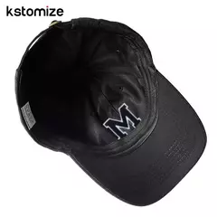 Boné bordado de algodão macio, letra inicial A-Z Snapback Caps para homens e mulheres, elegante equipe esporte viseiras, preto, alta qualidade - Wolf Magazine