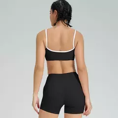 Terno de Yoga Patchwork de duas peças para mulheres, cintura alta Flare Leggings, roupas de treino Fitness Sportswear agasalho