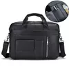 Bolsas casuais de couro genuíno para homens, sacos para laptop, sacos masculinos de viagem de negócios, bolsa de ombro masculina