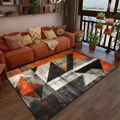 Tapete abstrato antiderrapante geométrico para sala de estar Tapetes de grande - comprar online