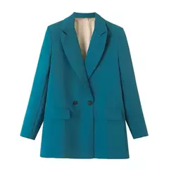 TRAF-Blazer feminino de escritório, preto, bege, cáqui, azul, verde, cinza, casaco de moda, blazers femininos, jaqueta, casacos, 2024 - comprar online