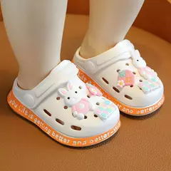 Sandálias de sola macia para crianças, antiderrapante, respirável, bonito, com design de coelho, para praia coberta, com desenhos animados, para menino e menina na internet