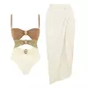 Hollowen-maiô de uma peça das mulheres com cobertura, swimwear sexy, fora do ombro trajes de banho, patchwork bathsuit, cinto bodysuit, Beachwear