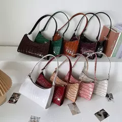 Retro Jacaré Padrão Bolsas De Couro PU para Senhoras, Bolsa Pequena Feminina, - comprar online