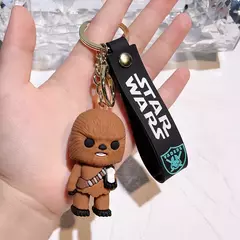 Imagem do Star wars chaveiro para crianças, figuras criativas pvc, darth vader, stormtrooper imperial, yoda, bb-8, presentes de aniversário