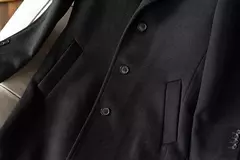 Imagem do Casaco de mistura de lã único masculino Mauroicardi, sobretudo longo preto quente, roupa de alta qualidade, luxo, outono, inverno, 2022