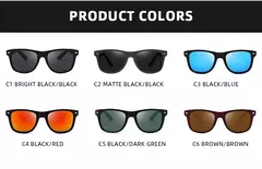 Óculos de sol quadrados clássicos polarizados para homens e mulheres, óculos de sol preto retrô antireflexo, moda masculina e feminina, verão - loja online