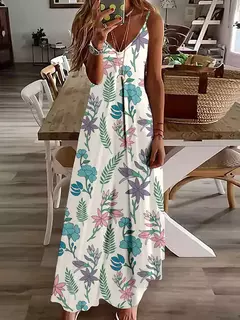 Vestido de cabeçada com estampa floral elegante feminino, casual roupas de praia, plus size, férias, Havaí, novo, 2024 - Wolf Magazine