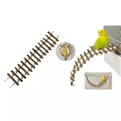 Papagaios Gaiola Brinquedo de Escada de Treinamento Poleiro Portátil Brinquedo de Escada de Papagaio com Ganchos de Metal para - comprar online