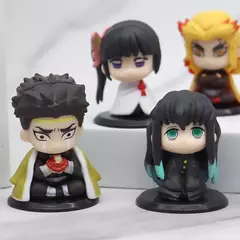 4-5 pçs/set Anime Demon Slayer Kimetsu No Yaiba Figura Q Posket Kamado Tanjirou Kamado Nezuko Agatsuma Figura Brinquedos 4-5 cm
