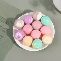 12 pçs/set natural mini artesanal banho de pé spa rico óleos essenciais bola banho mini mão pé spa banho bola - loja online