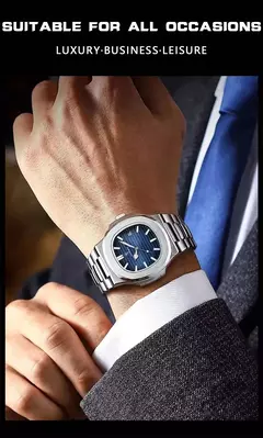 Poedagar relógio de luxo negócios à prova dwaterproof água masculino relógio luminoso data aço inoxidável quadrado quartzo relógio masculino reloj hombre 2024 novo - Wolf Magazine