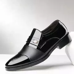 Sapatos de couro masculino, Formal Oxfords, Clássicos, Pontudo, Vestido, Casamento, Negócios, Casual, Escritório, Trabalhar na internet