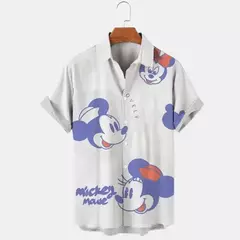 Camisa estampada Disney masculina, pato Donald, mickey mouse, moda verão, tendência de rua, boutique retrô, top unissex, novo - Wolf Magazine