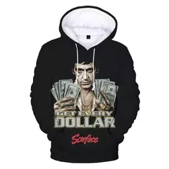 Scarface-Homens e Mulheres 3D Impresso Hoodies Filme, Moletom Moda, Harajuku Streetwear, Hoodie de grandes dimensões, Pullover, Tony Montana, Novo na internet