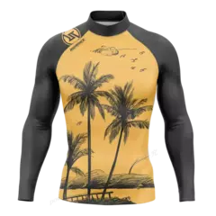 Camisas de manga comprida masculina, tecido Lycra, proteção UV, Rashguard, pro