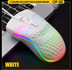 Cabo com fio jogos 7 respiração led luz traseira do mouse óptico usb computador escavado para fora ratos computador portátil desktop 4d pc uso doméstico escritório - Wolf Magazine