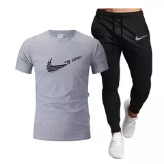 Fato casual com zíper masculino, secagem rápida, marca esportiva, verão, novo - comprar online