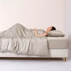 Liv-Conjunto de cama verde puro, 100% seda, cor sólida, lençol plano, fronhas, rainha, colcha de rei, conjuntos de cama para dormir, presente na internet