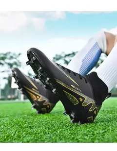 Botas de campo de futebol profissional para homens, grampos antiderrapantes, sapatos de treinamento de grama interna para crianças, sociedade original