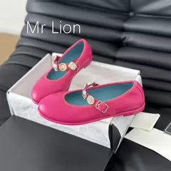 Imagem do Sapatilhas de couro puro para mulheres, moda casual, sapatos elegantes simples, adornados metálicos, estilo diário e festivos
