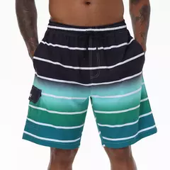 Calção de banho masculino, calção de natação, secagem rápida, calção de praia com bolsos com zíper, forro de malha - comprar online