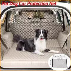 Cerca para porta-malas de carro, 120x90cm, rede protetora de isolamento para cães de estimação, durável, elástica, camada dupla, cerca de segurança para qualquer carro