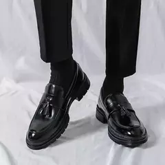 Mocassins macios masculinos, sapatos de couro borla, sapatilha de condução, marca de luxo, plus size, 46, alta qualidade, moda