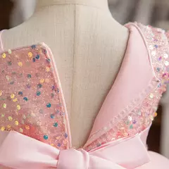 Vestidos de lantejoulas princesa feminina, vestido de batismo, festa de casamento infantil, Natal, vestido novo de luxo, 2022 - Wolf Magazine