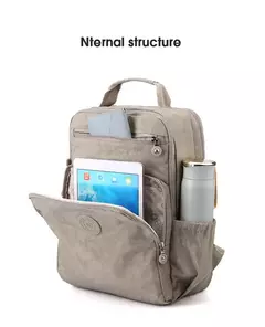 Imagem do Mochila impermeável de nylon para homens e mulheres, mochila leve para laptop,