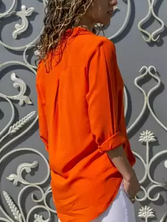 Blusa feminina casual de manga comprida, elegante camisa solta de lapela, streetwear monocromático, túnicas de senhora do escritório, blusa grande, primavera, verão na internet