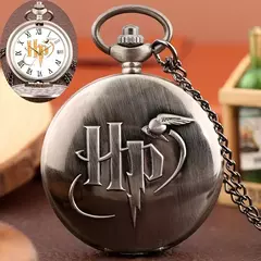 Colar relógio de bolso harry mágico menino potter hp hogwarts retro flip relógio de quartzo corrente pendurada da criança acessórios de roupas na internet