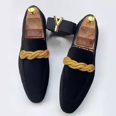 Sapatos masculinos de couro de camurça sapatos de couro de camurça de tamanho grande vintage deslizamento-on clássico casual homem sapatos de condução sapatos de casamento sapatos de vestido masculino - loja online