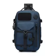 Ozuko-Saco mensageiro impermeável de cintura tática masculina com zíper, ombro cruz no peito, moda ao ar livre - Wolf Magazine