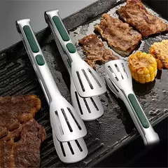 Pinças De Bbq Longo De Aço Inoxidável, Punho Antiderrapante, Clipe De Churrasco Frito, Braçadeira De Pão De Salada, Ferramentas De Cozinha, Clipes De Carne De Comida, 7 ", 9", 11";;VERDADEIRO;;"9 Inch - comprar online