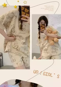 5xl feminino verão bonito manga curta pijamas pulôver outerwear moda casa roupas leves para a primavera
