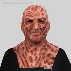 Imagem do Traje assustador de festa de látex para homens, Jason Mask, Freddy Killers, Freddy, Freddy Krueger, Luvas de Cosplay Terror
