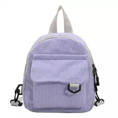 Mini mochila feminina, mochila escolar de veludo simples pequena, grande capacidade, mochila feminina durável, monocromática, casual, viajando, moda na internet